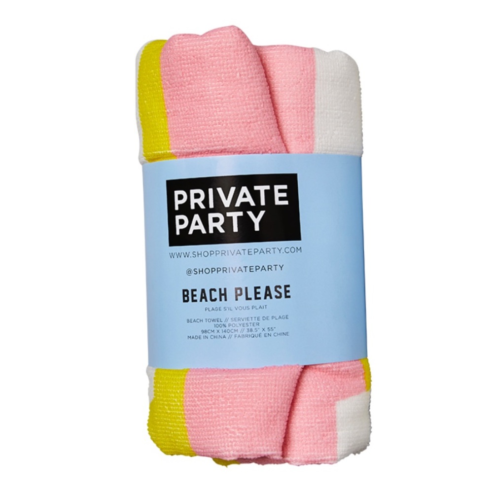 Private Party 'Beach Please' Beach Towel